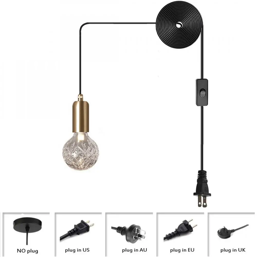 

Wooden Lighting Industrial Chandeliers, Retro Farmhouse Lamps, Hanging Lamps, Black Metal Lampshades with Plugs