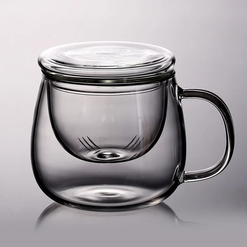 

Термостойкая стеклянная кружка для сада, развлечений, термостойкая стеклянная кружка с тремя чашками, стеклянная кружка для чая
