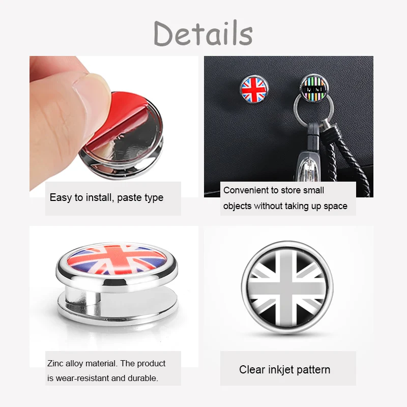 Зажим-органайзер для кабеля 2 шт. автомобильная сумка хранения крючок наклейка MINI