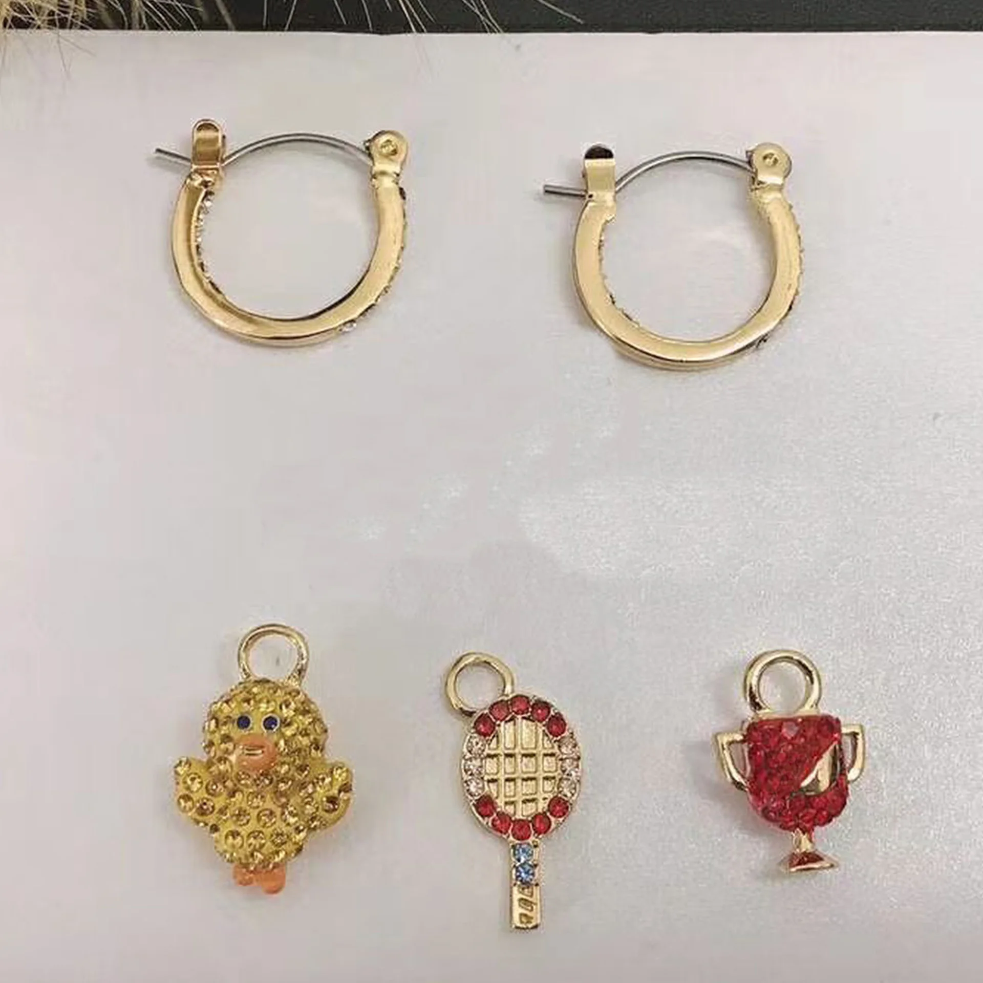 

High Quality New SWA. Exquisite Duckling Racket And Stars Lovely Lady Charm Double Necklace Charming Fashion Jewelry