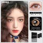 Линзы AMARA серии DAWNFOG, контакты для глаз коричневого цвета, контакты для красивых глаз