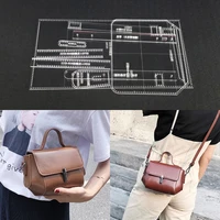 diy leathercraft tool acrylic template female handbag shoulder bag leather template sewing pattern accessory patchwork templates