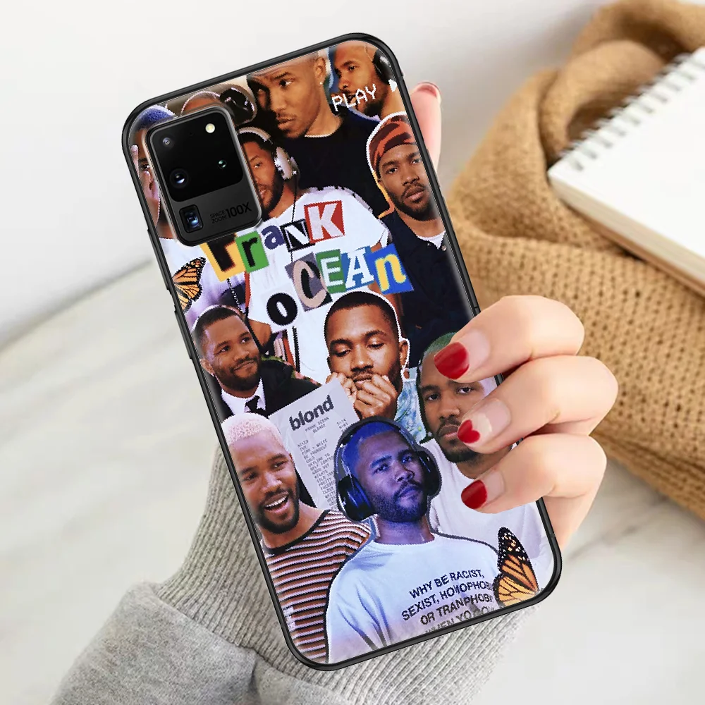 

Frank-Singer-Ocean Phone case For Samsung Galaxy Note 4 8 9 10 20 S8 S9 S10 S10E S20 Plus UITRA Ultra black tpu hoesjes painting