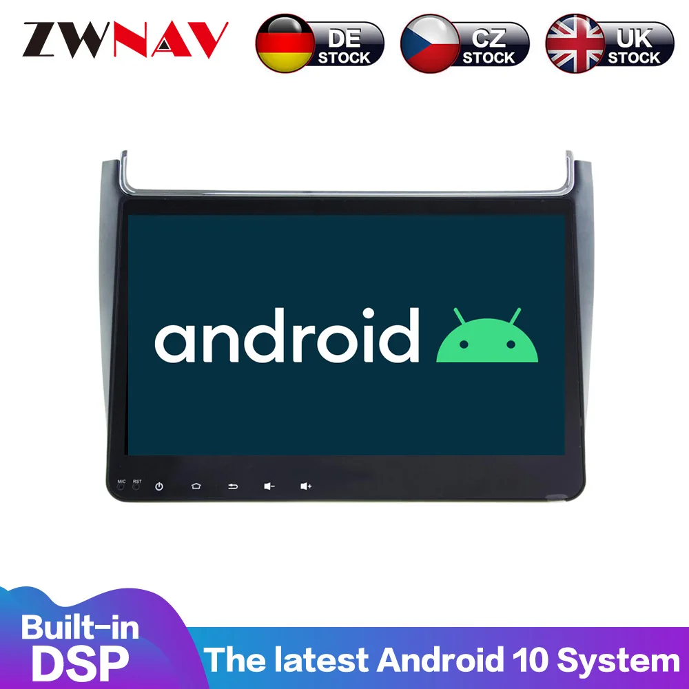 Android 10 4 + 64G DSP Carplay IPS экран для VW Polo Sedan 2008 2015 большой автоматический AC Радио Стерео