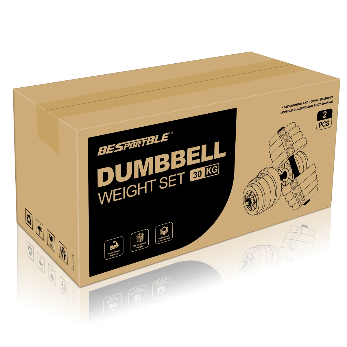 

22pcs Weight Dumbbell Set Fitness Dumbbell Detachable Dumbbells Gym Arm Muscle Trainer Exercise For Body Workout Outdoor (30kg)