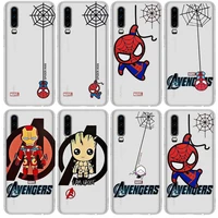 2021 superhero anime phone case for huawei p50 p40 p30 p20 p10 p9 p8 lite e pro plus etui coque painting hoesjes comic