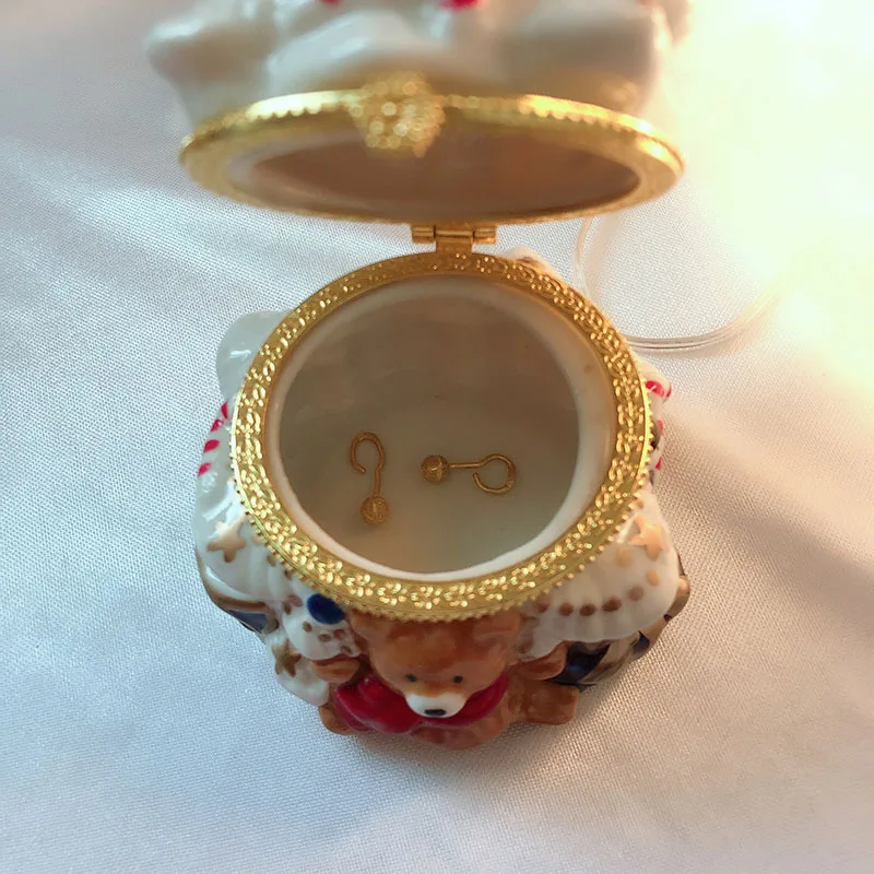 Шкатулка для ювелирных изделий в стиле ретро керамическая коробка хранения