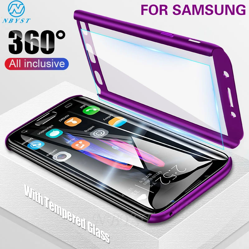 Чехол с полным покрытием 360 градусов для Samsung Galaxy J2 Pro J5 J7 Prime J3 2016 A3 A5 2017