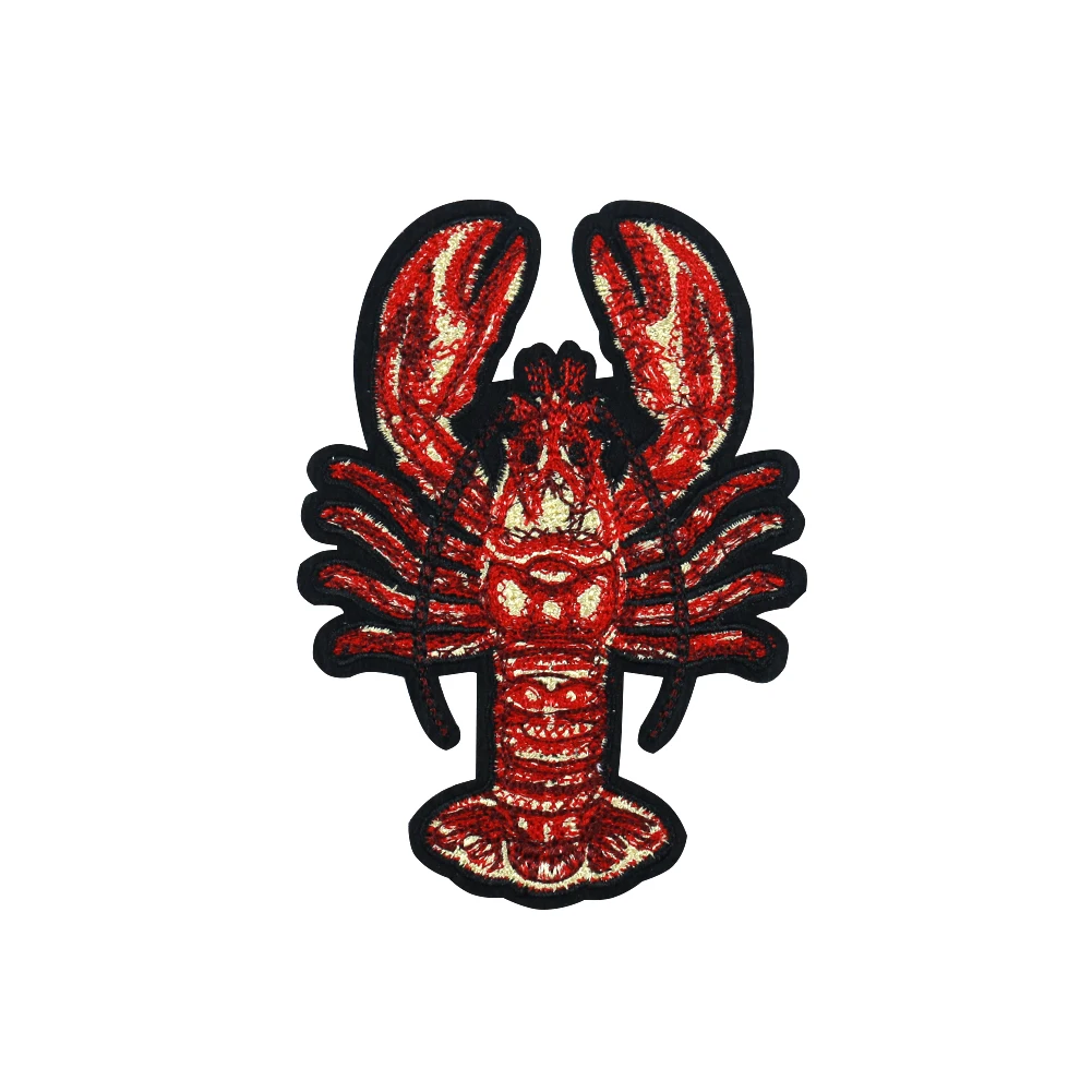 Нашивка с красным морем креативная вышивка термоклейкая нашивка для одежды