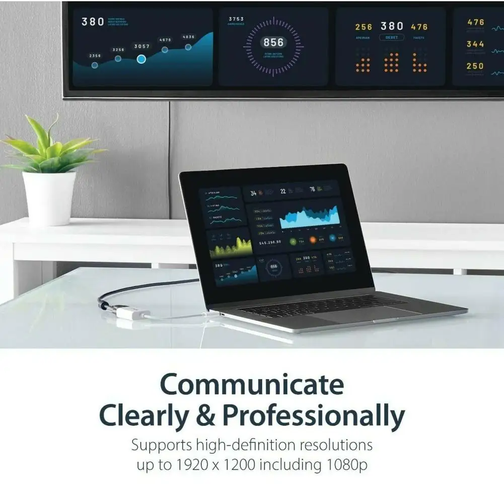 Адаптер USB3.1 Type-C для монитора VGA Macbook Pro/Air Chromebook HD конвертер 10 Гбит/с Высокая