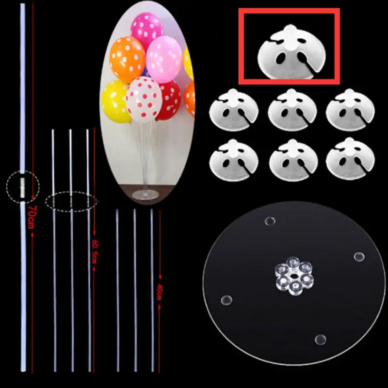 10pcs/50pcs Column Upright Balloons Display Stand Wedding Party Decor Clear Balloon | Дом и сад