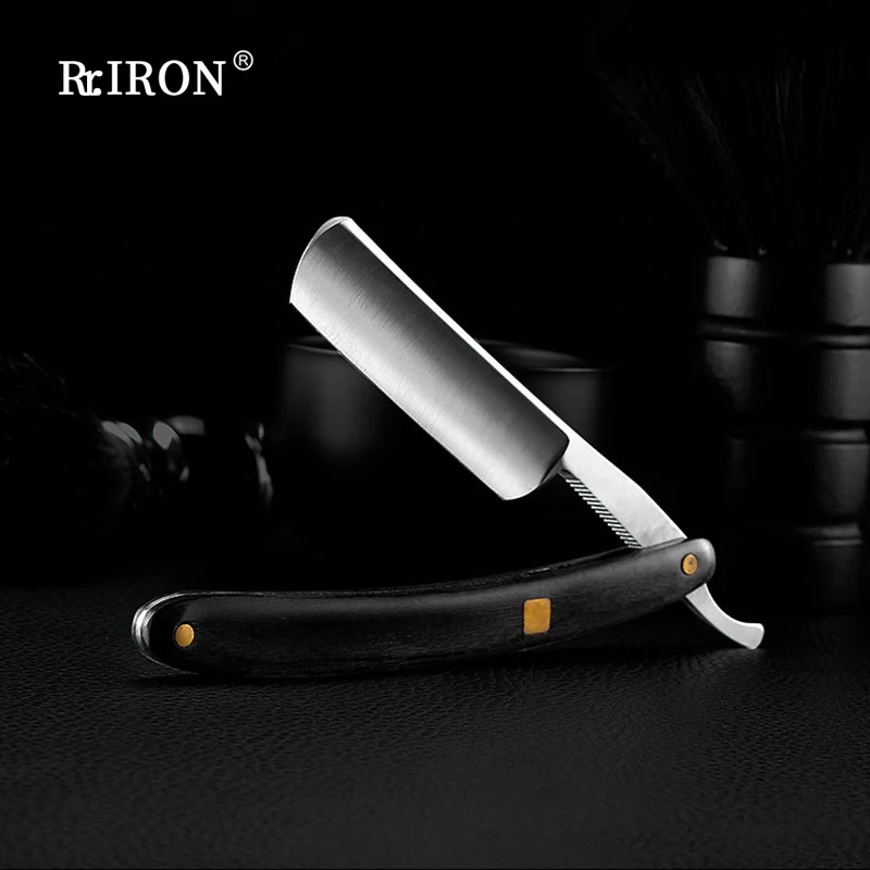 RIRON Professional Ebony Barbershop Razor Scraper Beard Shaver For Men Hair Removal Tools | Красота и здоровье
