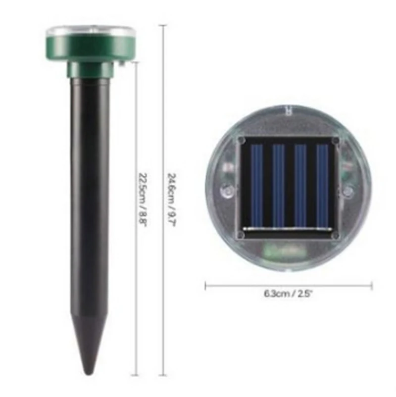

4PCS Ultrasonic Solar Outdoor Garden Mole Snake Mouse Pest Rodent Repeller Anti Mosquito Snake Keep Animals Away