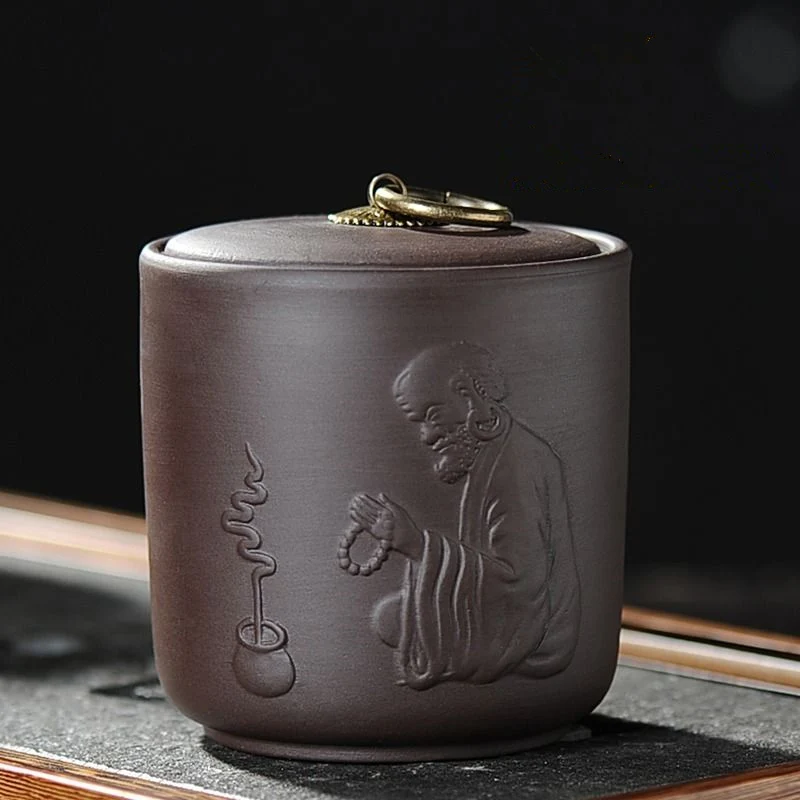 Новая банка для хранения чая кофе сахара банки трав фиолетовой глины коробка