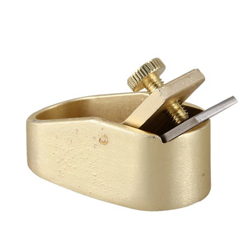 

2Pcs Plane Woodworking Tool Brass Body Tool Violin Maker Mini Plane,Violin Finger Plane Cutter Set for DIY Violin Tool