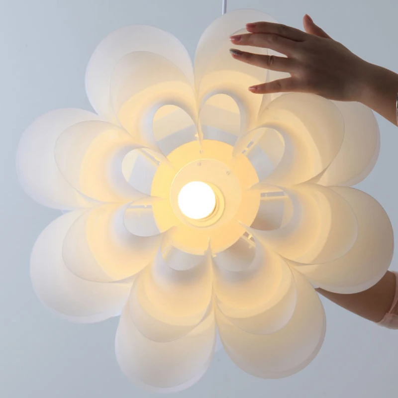 

New Art DIY Modern Lotus Flower Lampshade Lamp Shade For Ceiling Pendant Light Home Decor Hanging Lamp Room Durable