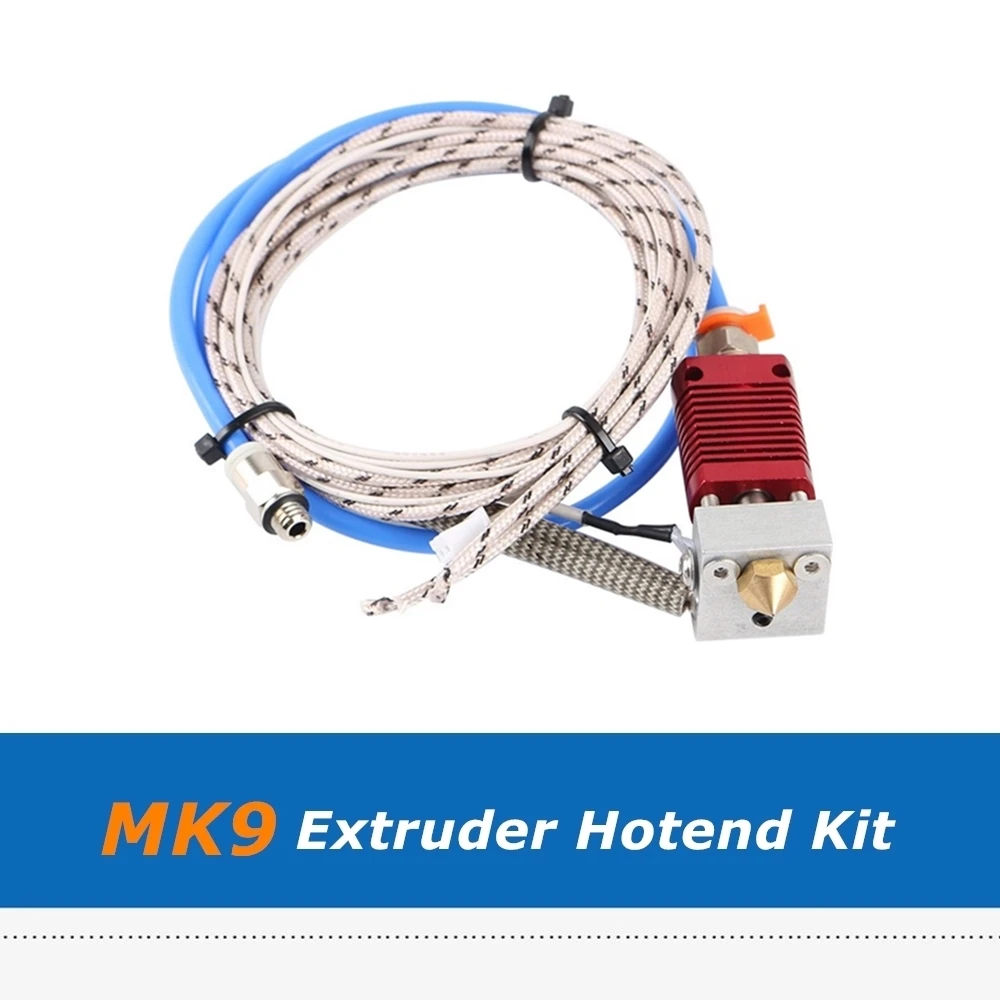 1 шт. MK9 экструдер Bowden 24V 50W печатающей головки 0 4 мм Насадка с силиконовым носок для