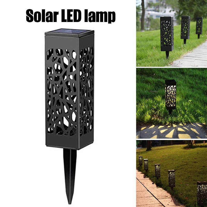 Creatives Light Control Induction Lawn Garden Light Hollow Outdoor Waterproof Solar Light Solar Lamps Lawn Lamp Outdoor Lighting