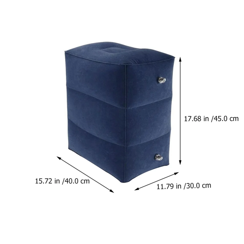 

1Pc Adjustable Travel Footrest Pillow Foot Rest Pillow Cushion (Dark Blue)