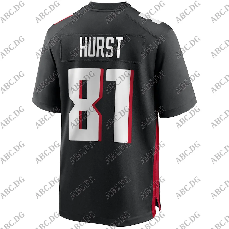 

Customized Stitch American Football Jersey Men Women Kid Youth Atlanta Hayden Hurst Black Game Jersey