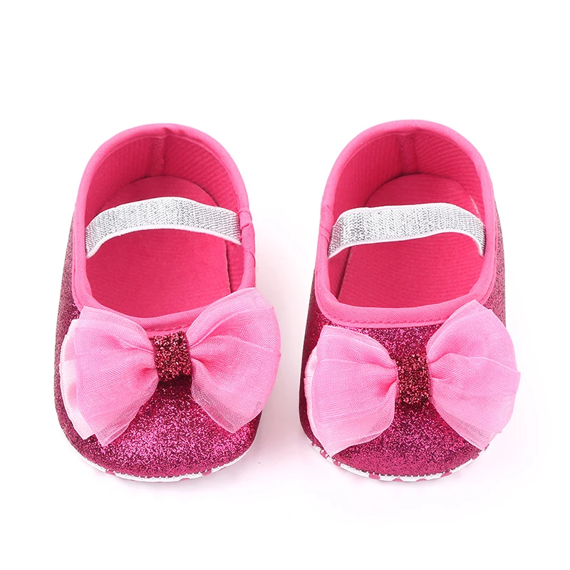 

COJOK New Baby Girl Princess Shoes Pure Cotton Soft Non-slip Soles Newborn Toddler Casual Shoes Rubber Soles Baby Shoes