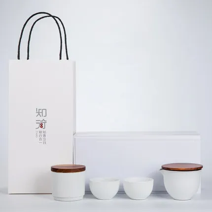 

Portable Travel Luxury Tea Set Simple Modern Gong Fu Teaware Teapot Ceramics Gift Sets House Warming Mokken Drinkware ED50CJ