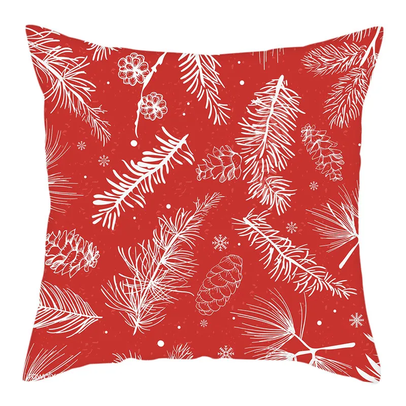 Рождественские наволочки Fuwatacchi снеговик птицы дерево для домашнего дивана
