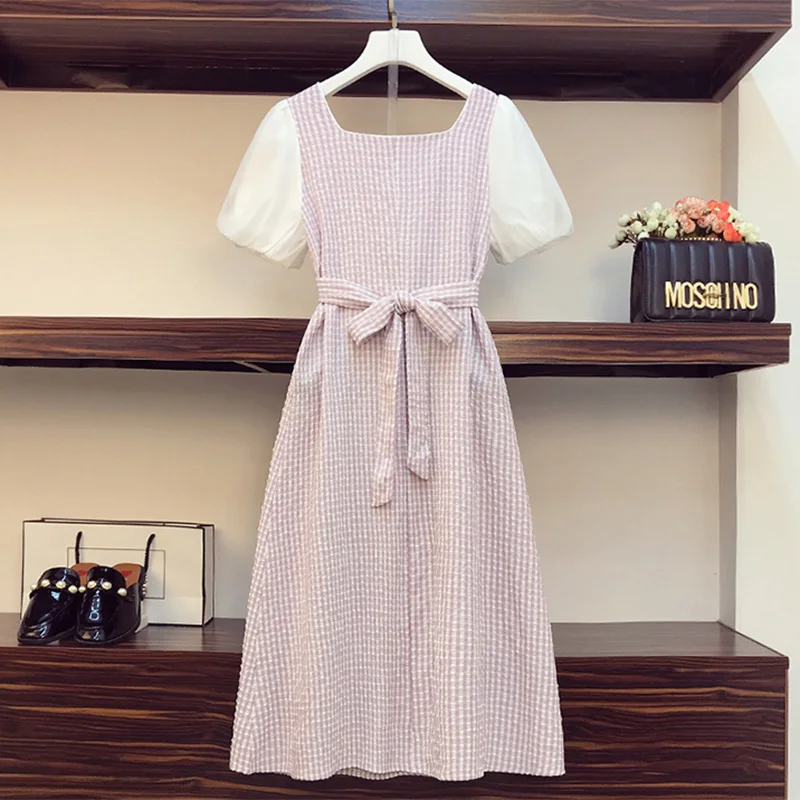 Женское винтажное платье 90S элегантное лоскутное вечерние платья размера плюс 4XL