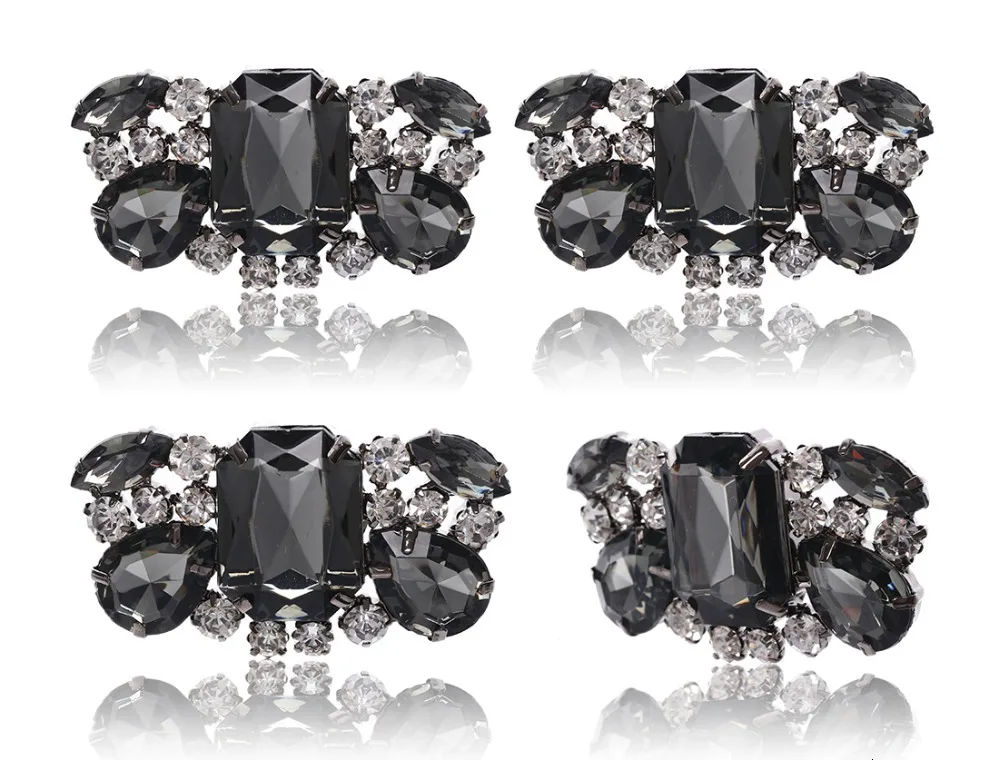 IngeSight.Z 2 Piece Charm Acrylic Strass Crytal Shoe Decoration Women Anklet Shoe Clip Prom Fashion Jewelry Accessories Ornament