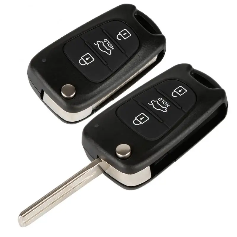 

NEW Car Flip Key Cover Automotive Remote Control Keyless Entry Fob Shell 3 Buttons For KIA Sportage Soul Rio Remote Fob Cover