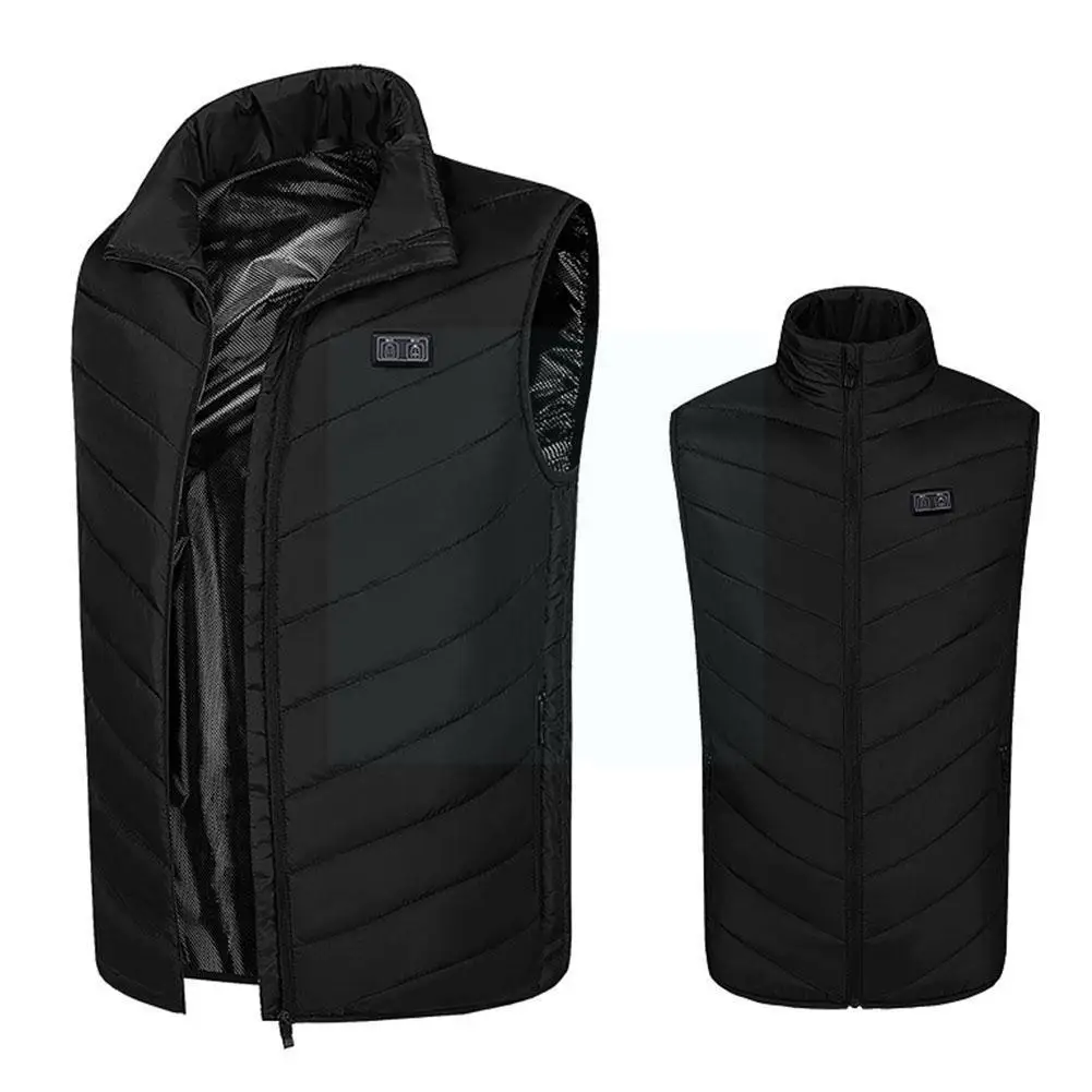 

Жилет Мужской Хлопковый двухзонный, теплая мягкая Повседневная жилетка с подогревом, куртка, S9z6