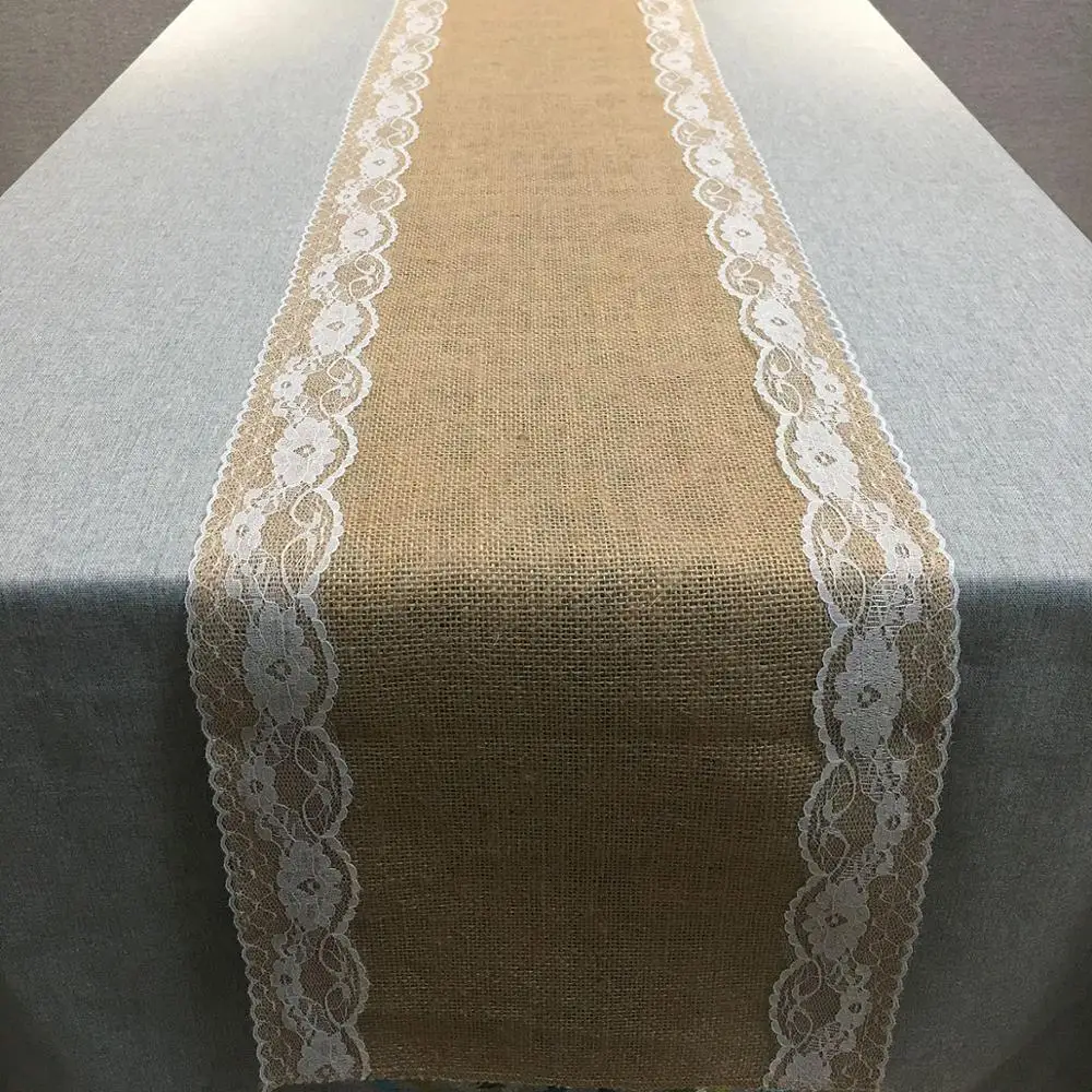 Винтажный льняной настольный бегун натуральные бегуны из мешковины для