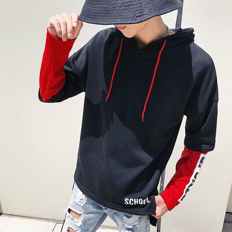 Коллекция 2019 года. Мужские толстовки с капюшоном. Свободные мужские для отдыха.
