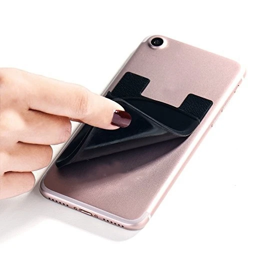 portable women men phone card holder wallet bus card business credit id card holder case pocket on 3m adhesive fashion sticker free global shipping