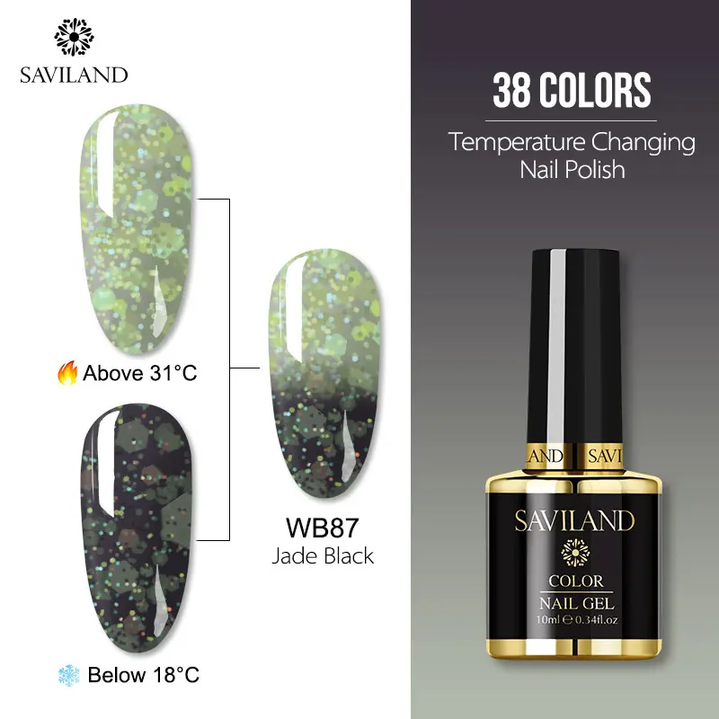 10ml WB87 SAVILAND температурный меняющий Цвет Гель-лак UV Vernis полуперманентный Блеск Гель-лак верхнее покрытие Гибридный лак для ногтей - Цвет: 10ml WB87
