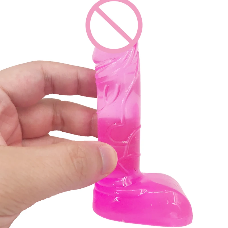 Мягкий Желе фаллоимитатор реалистичный анальный всасывание пениса чашка