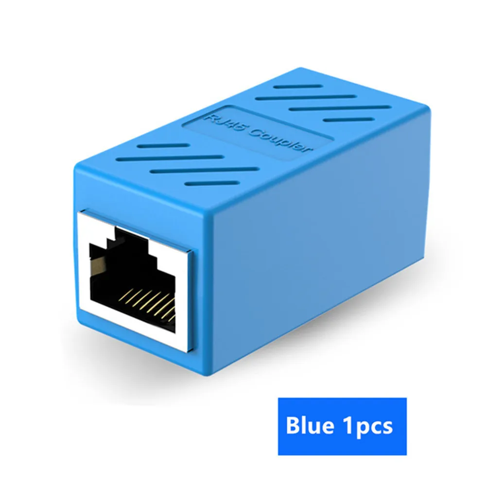 

LAN Splitter Cat7 RJ45 Connectors Shielded Ethernet Cable RJ45 Coupler Female Extension Plug Connector Transfer Head Adapter