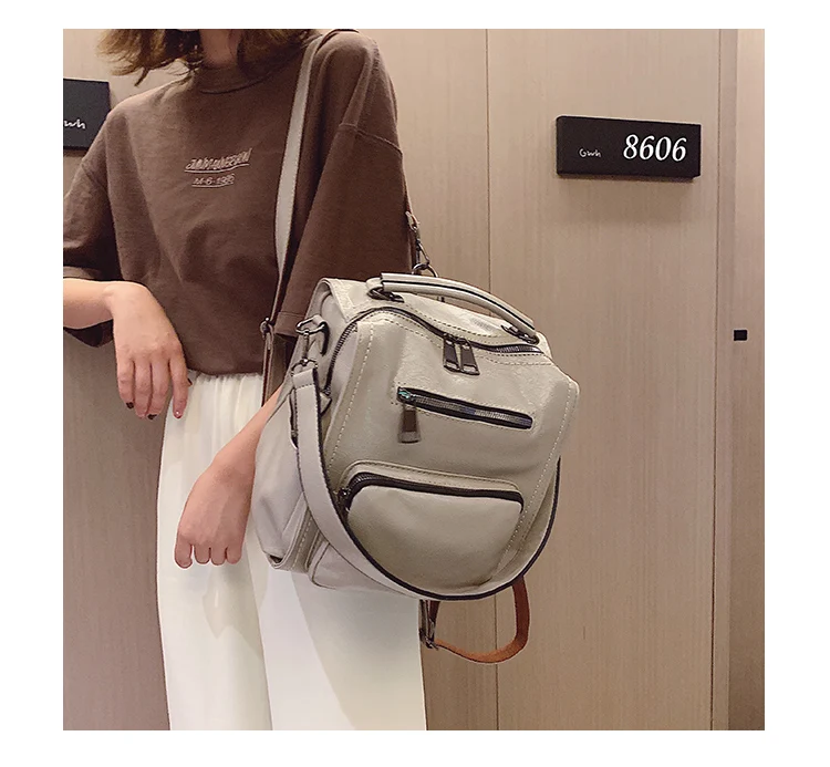 Женский винтажный рюкзак из искусственной кожи высокого качества, школьные сумки для девочек Teenger, модная сумка на плечо, Женский дорожный рюкзак и сумка A Dos