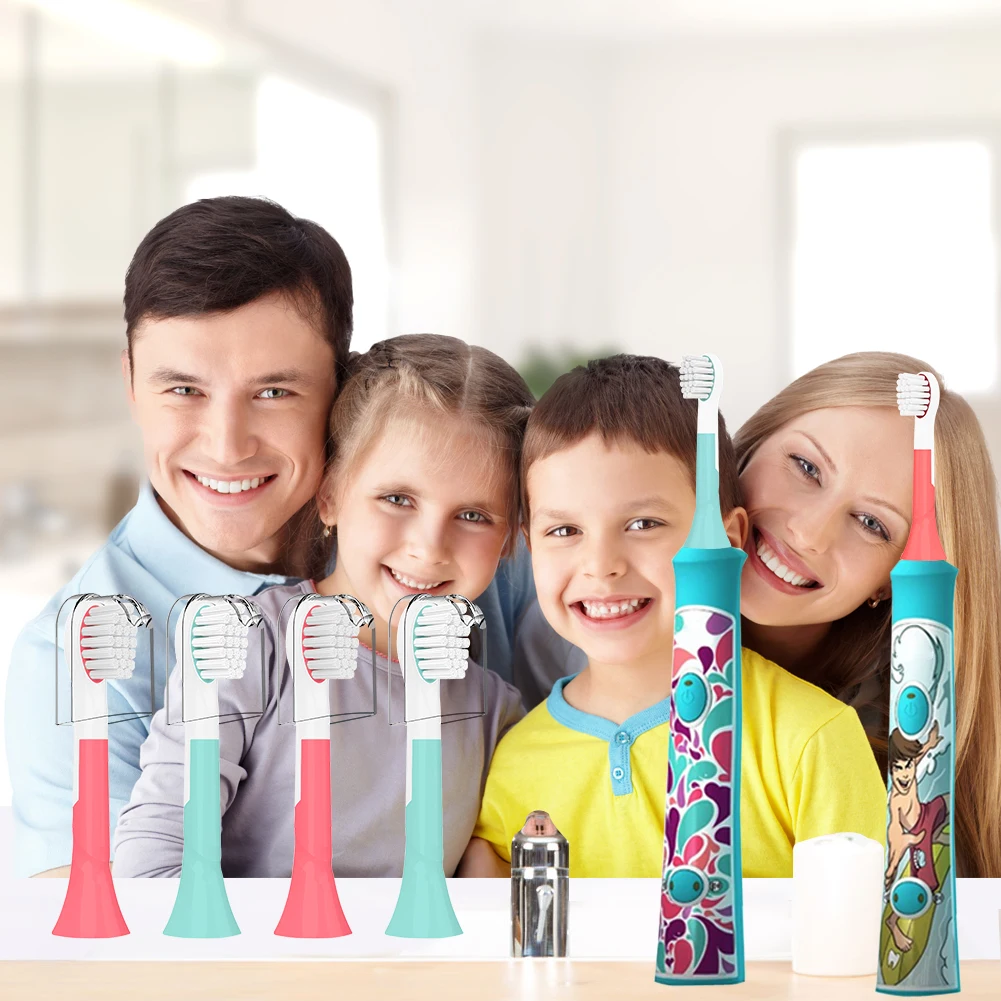 

4pcs Replacement Kids Children Sonicare Soft Tooth Brush Heads For Philips Pro-Health Stages Electric Toothbrush Care Deep Clean