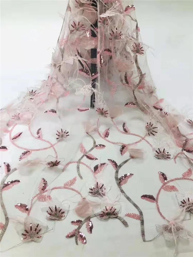 Высокое Качество бусины блестки вышивка французская сетка африканские