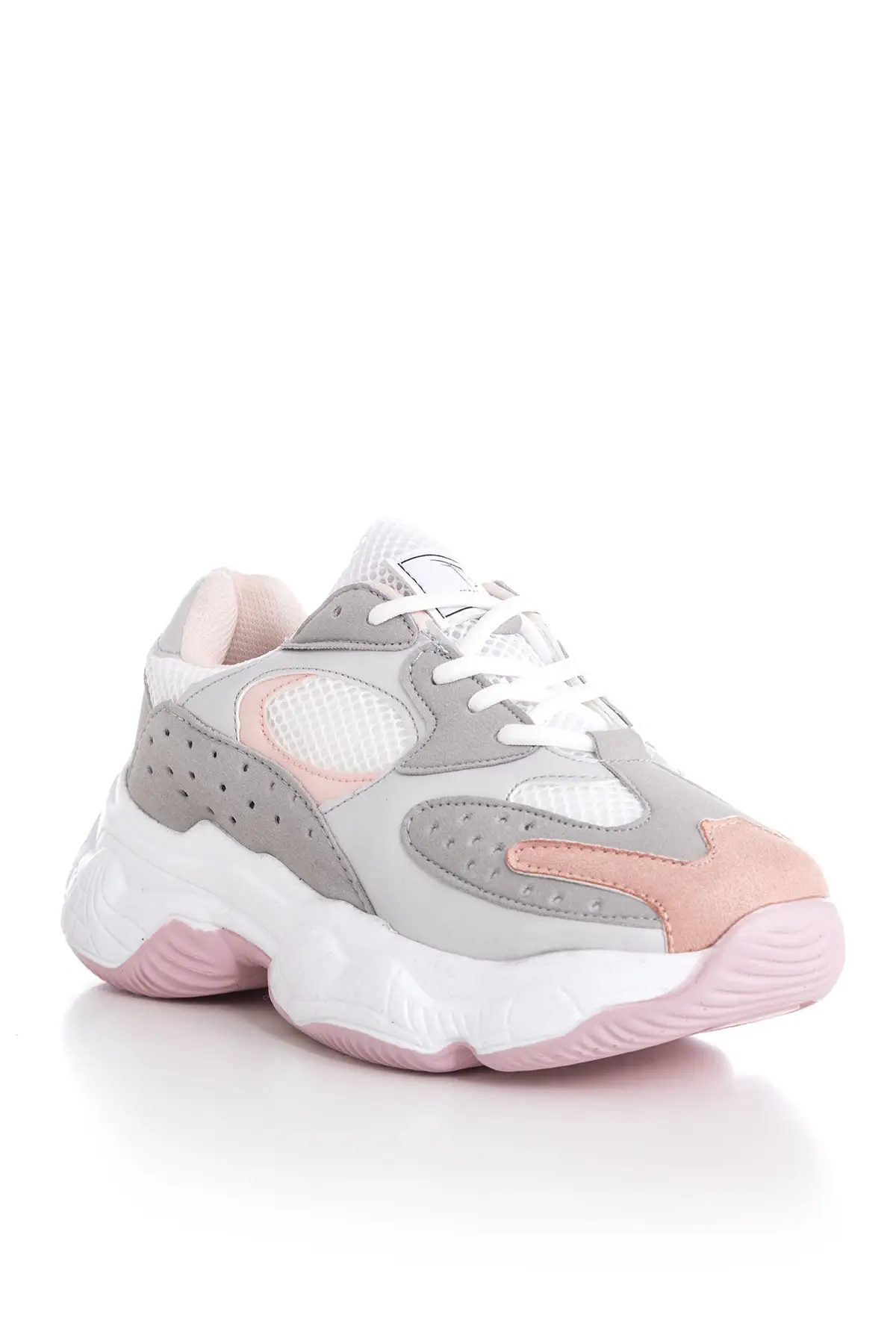 Женская спортивная обувь повседневная белого и порошкового цвета прогулочная |