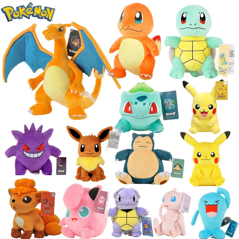 Покемон Плюшевая игрушка Пикачу плюшевые Vulpix Чаризард Бульбазавр Иви Snorlax