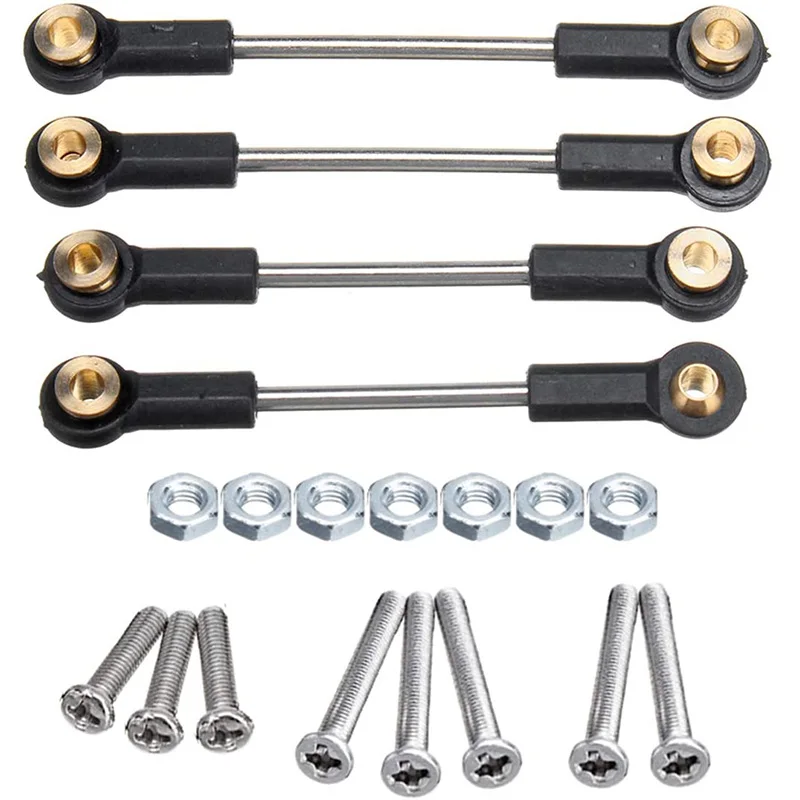 

Upgrade Replacement Part Metal Suspension Toe Link Tie Rod Set for WPL 1/16 C14 C24 RC Car Parts