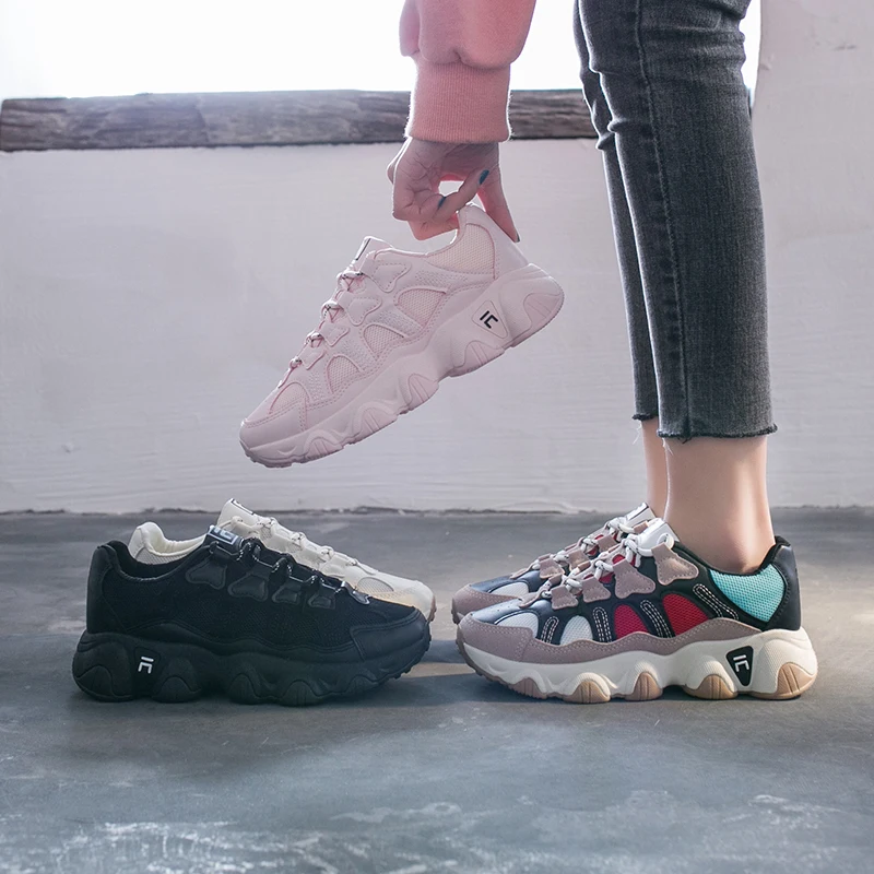 Женская Повседневная обувь Модные дышащие женские кроссовки на плоской подошве