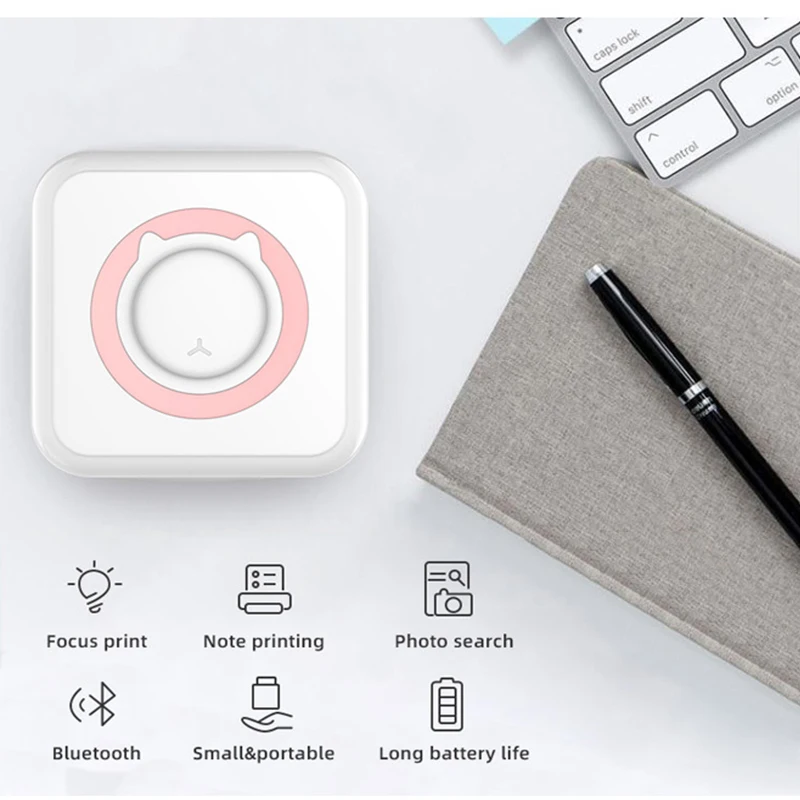 Мини Bluetooth термопринтер цифровой мгновенный фотопринтер симпатичный