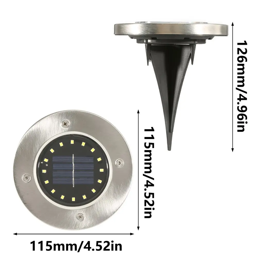 

8Pcs 8LED Solar Power Buried Light Under Ground Lamp Outdoor Path Garden Decking