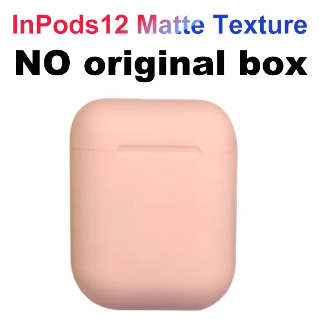i12 D Pink noboxx Новые беспроводные наушники Macaron i12 TWS Bluetooth 5,0 в гарнитуре сенсорный всплывающий стерео наушники для телефона HD микрофон - Цвет: i12 D Pink noboxx