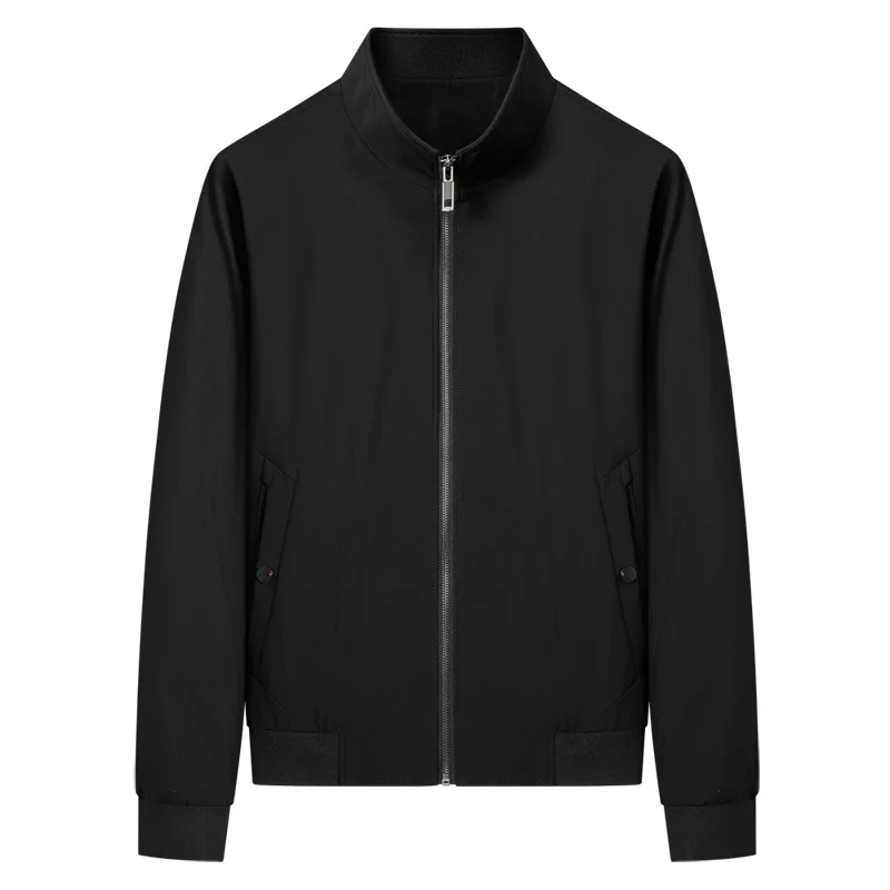 

Windbreaker Jackets Men 2021 Spring Autumn Black Jacket Coat Fashion Casual Solid Color Jackets Male Outwear Plus Size 4XL HA070