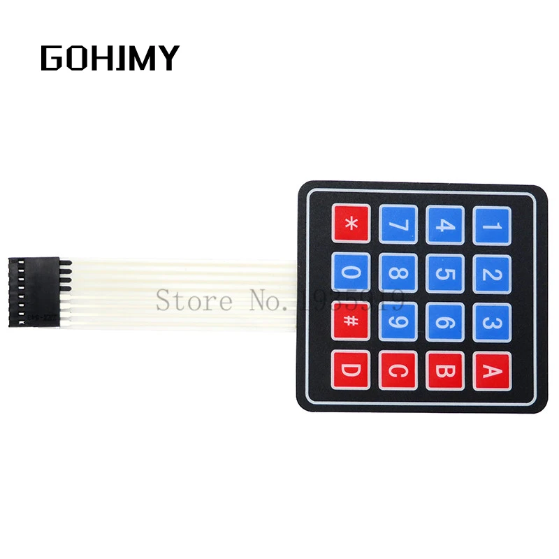 

100pcs/lot 4*4 4x4 Matrix Array Keyboard 16 Key Membrane Switch Keypad For DIY Starter Kit GOHJMY