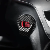 1pc car engine start stop button cover ring ignition button carbon fiber trim push button switch decor stickers auto interior